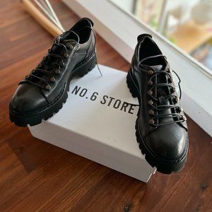 No. 6 Hiking Shoe in Nero/black, light lug sole, size 40 - NWB! MSR $345